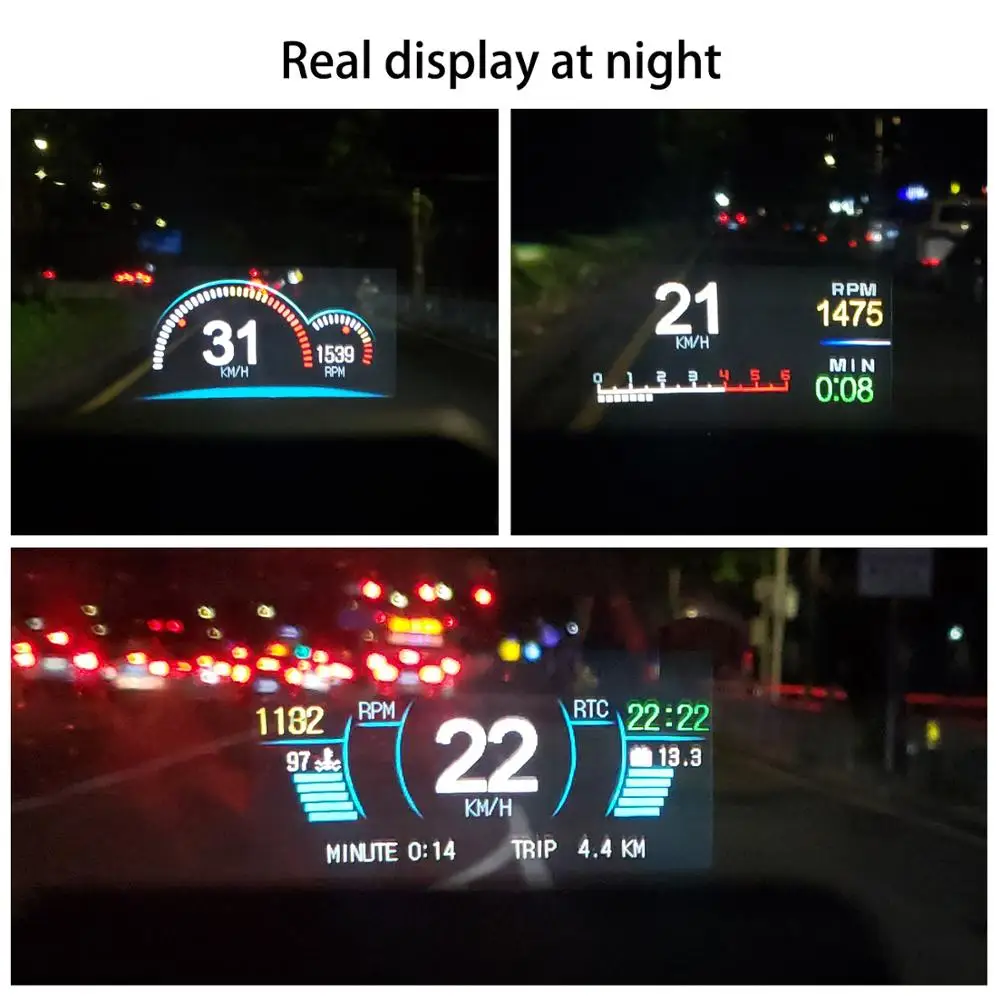 Newest Head Up Display OBD Car Electronics HUD Display Car Speedometers C1 Overspeed Warning OBD2+GPS Dual Mode GPS Speedometer