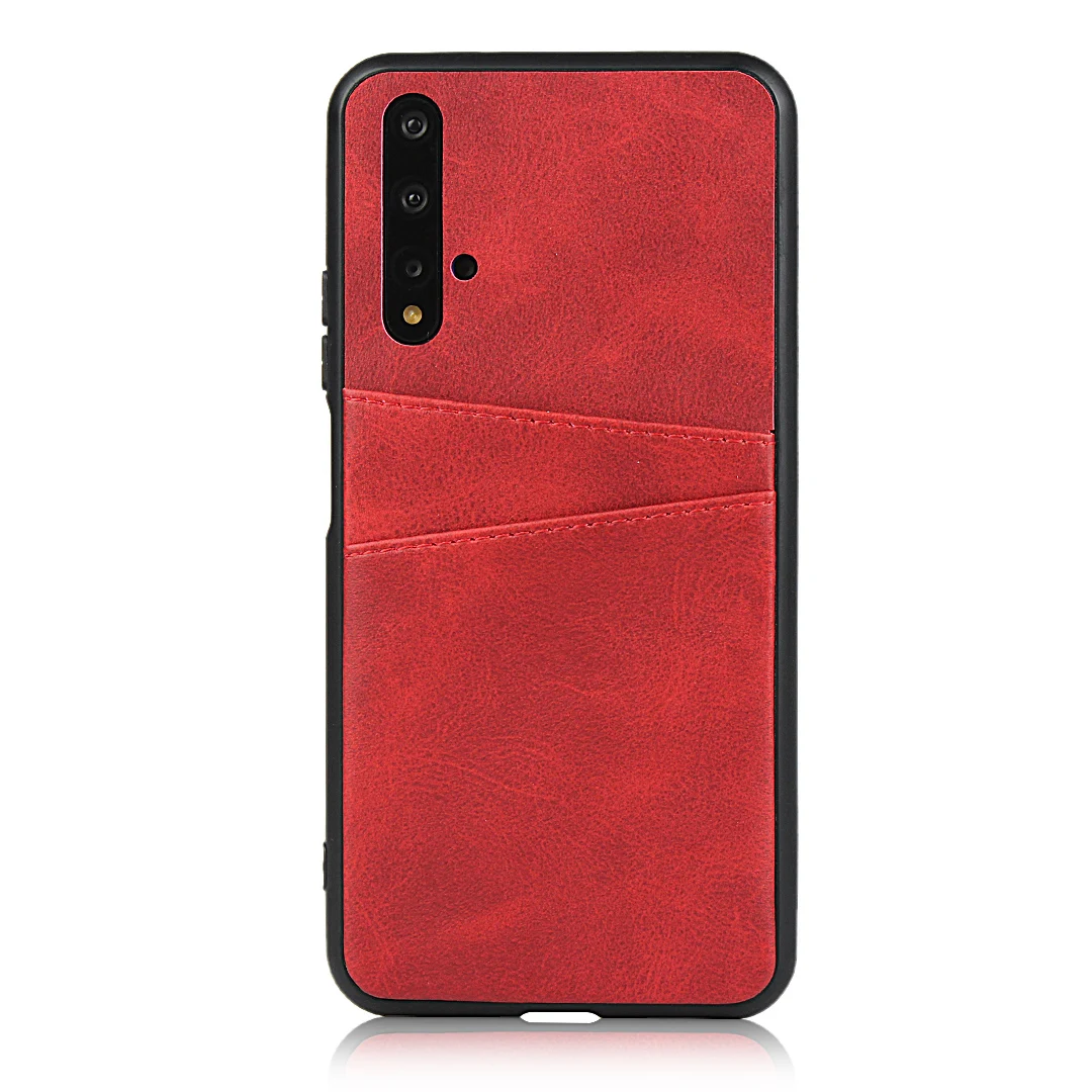 Премиум из искусственной кожи чехол для huawei Nova 5T бумажник и отделения для карт защитная кобура задняя крышка чехол для телефона для Nova5T - Цвет: XNWBCK Red
