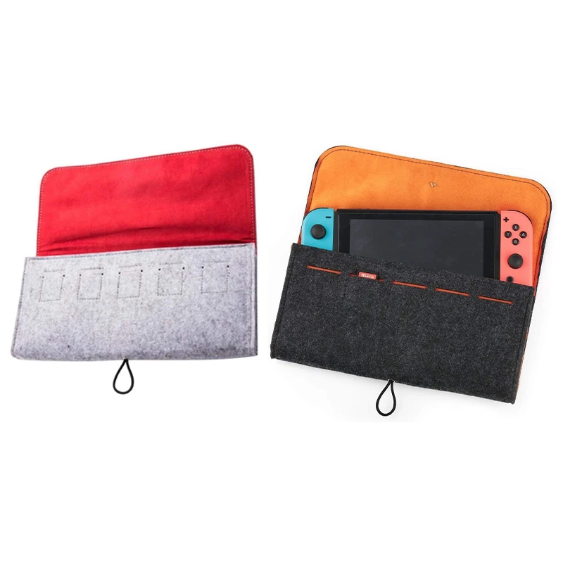 1 шт для nintendo Switch чехол-серый войлок защитный чехол для переноски и 1 шт для nintendo Switch с 5 игровыми картами большой емкости Divi