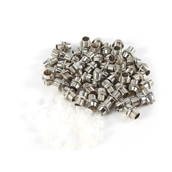 

50 Pcs Silver Color 5mm LED Holders Panel Display Thread Mount Size 8mm Panel Display Thread Mount Holder Threaded Lamp Holder