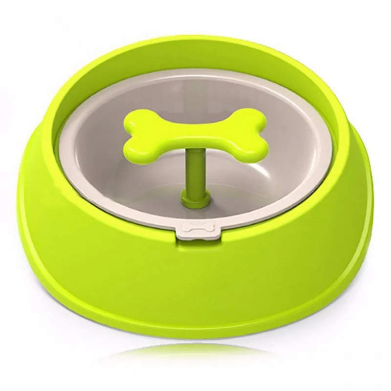Портативная миска для кормления собак, кошек, щенков, замедленная подача еды, красочное блюдо для хранения, предотвращение ожирения, товары для домашних животных, Прямая поставка - Цвет: Green