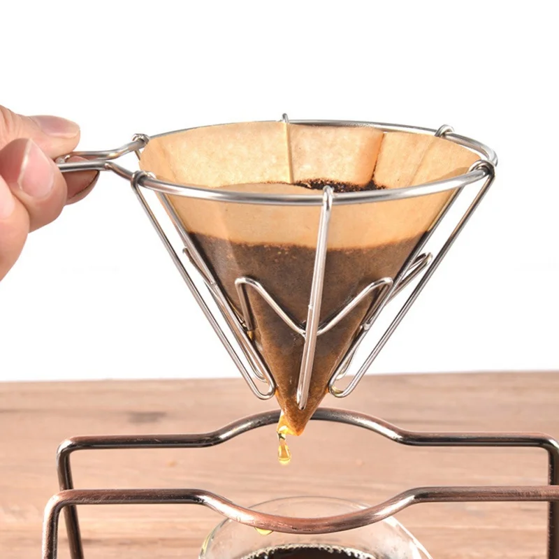 

Reusable Coffee Filter Holder Pour Over Coffees Dripper Mesh Coffee Tea Filter Basket Drip Coffee Filter Cup Kitchen Accessories