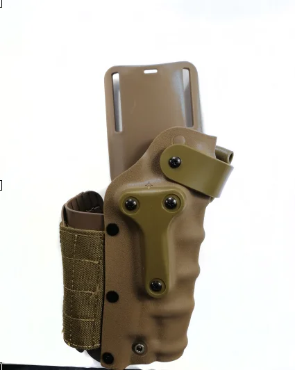 Tactical Gun Holster Set w/ leg Platform Hunting Right Left Hand Use Drop Leg Hoster for GL 17 19 / 1911 / M92 M9/P226 balack/TA