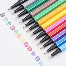 Bolígrafos de punta fina de colores para diario, punta fina para dibujo, pluma Fineliner porosa para escritura y diario