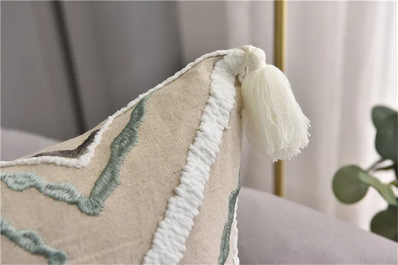 FSISLOVER светильник роскошный чехол для подушки ins вышивка наволочка с кисточкой высокое качество хлопок скандинавский стиль домашний декор наволочки