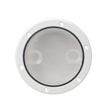 

Plastic 6 Inch White Round Transparent Inspection Hatch Deck Cover Corrosion Resistant for Marine Boat Yacht RV Truck