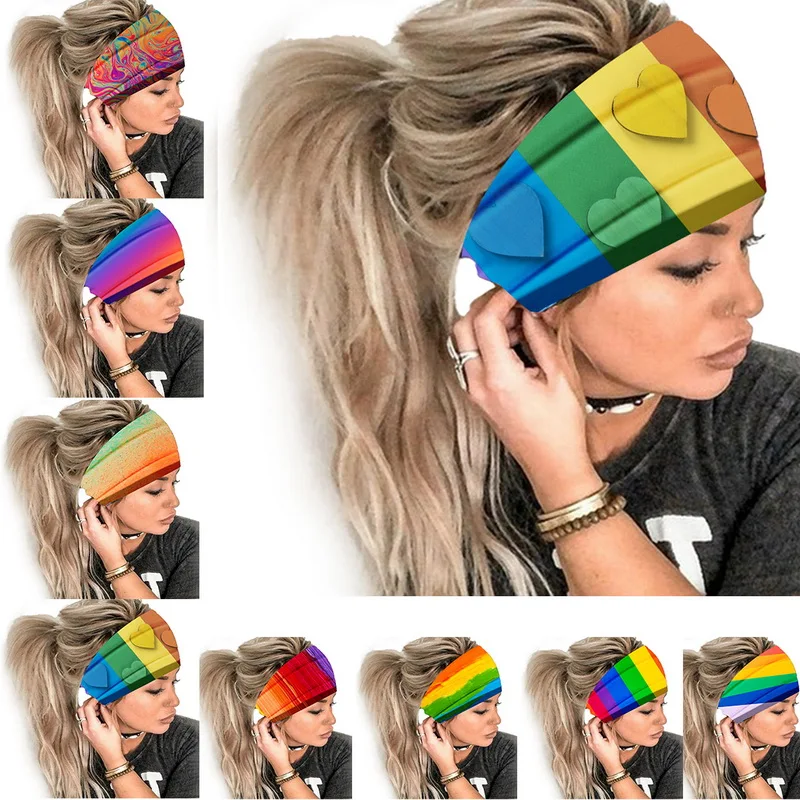 

Tie Dye Wide Cotton Stretch Women Headbands Floral Prints Elastic Hair Bands For Women Headwrap Turban Headwear Girls Hairbands