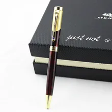 JINHAO 9009 черная ручка с золотистой верхней частью корпуса бизнес Средний Ballpoint шариковая ручка крючок для украшений отделка