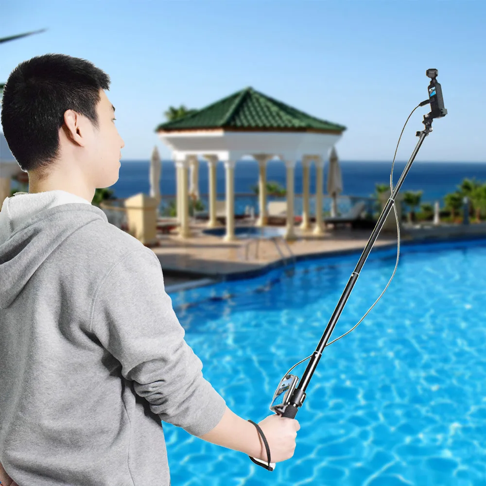 Для DJI OSMO Карманный удлинитель шест палка для селфи ручной карданный стабилизатор с кронштейном для телефона зажим кабель для телефона type-C