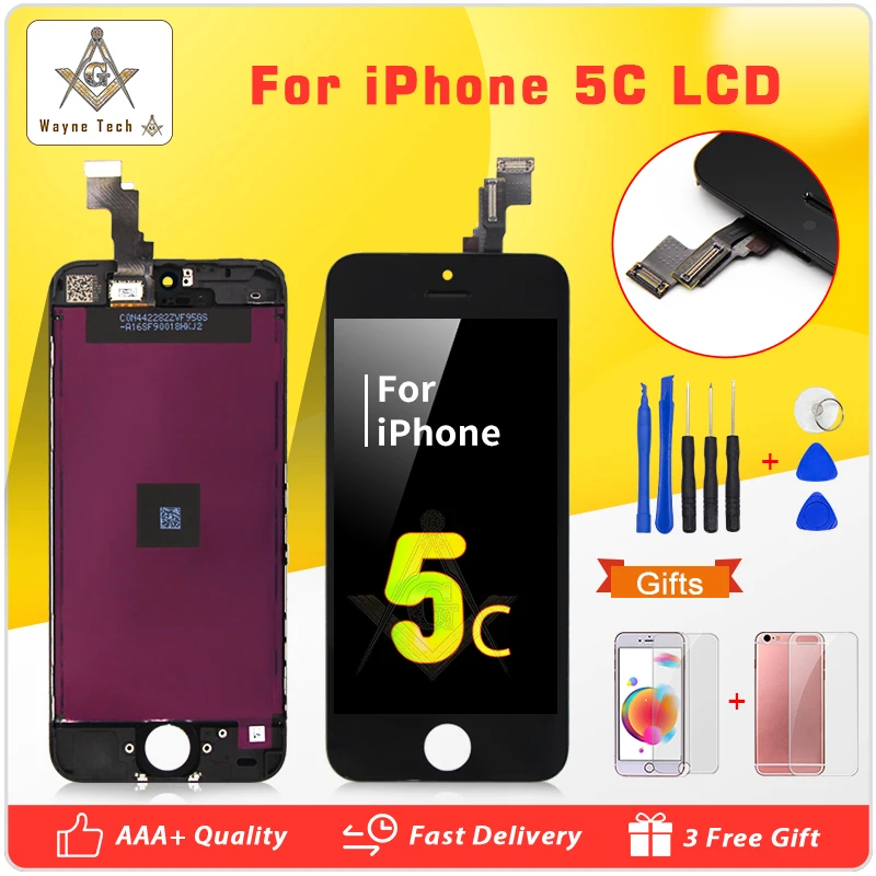 AAA + отличное качество без битых пикселей для iPhone 5C LCD с кодирующий
