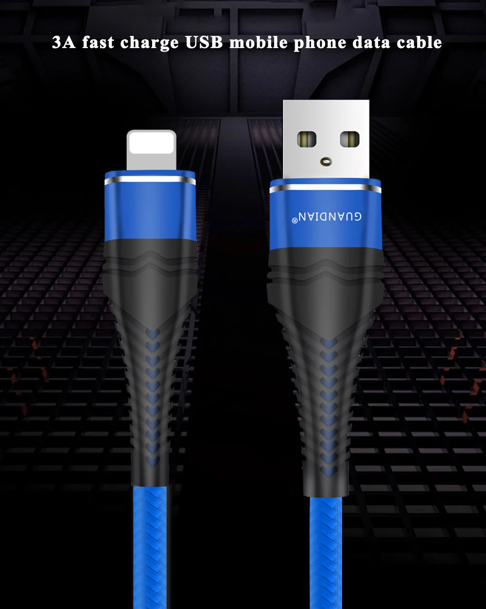 3а Быстрая зарядка высокая сила тока 1m1. 5m2m USB кабель для передачи данных для ios Android type-c USB флэш-кабель для зарядки данных