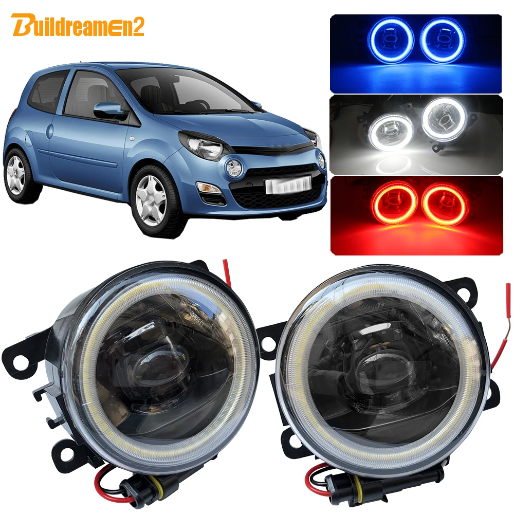 Buildreamen2 для Renault Twingo хэтчбек H11 светодиодный туман светильник Ангел глаз DRL 12V 2007 2008