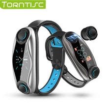 Torntisc новейший AI Смарт-часы с Bluetooth наушником монитор сердечного ритма умный Браслет долгое время ожидания спортивные часы для мужчин