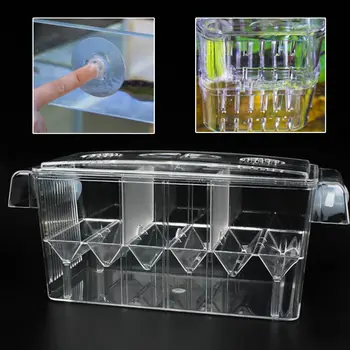

Aquarium Isolation Hatching Box Acrylic Fish Tank Incubator Breeding Boxes Double Grid Aquarium Supplies C42