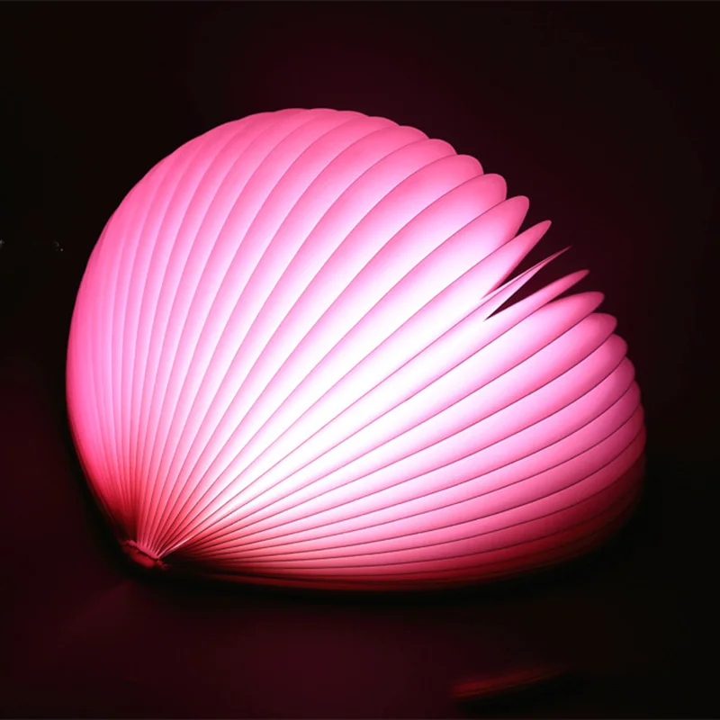 

Cartoon Book Lamp LED Night Light for Birthday Heart-shaped Folding Table Lamp Home Decor Bathroom J8 #3