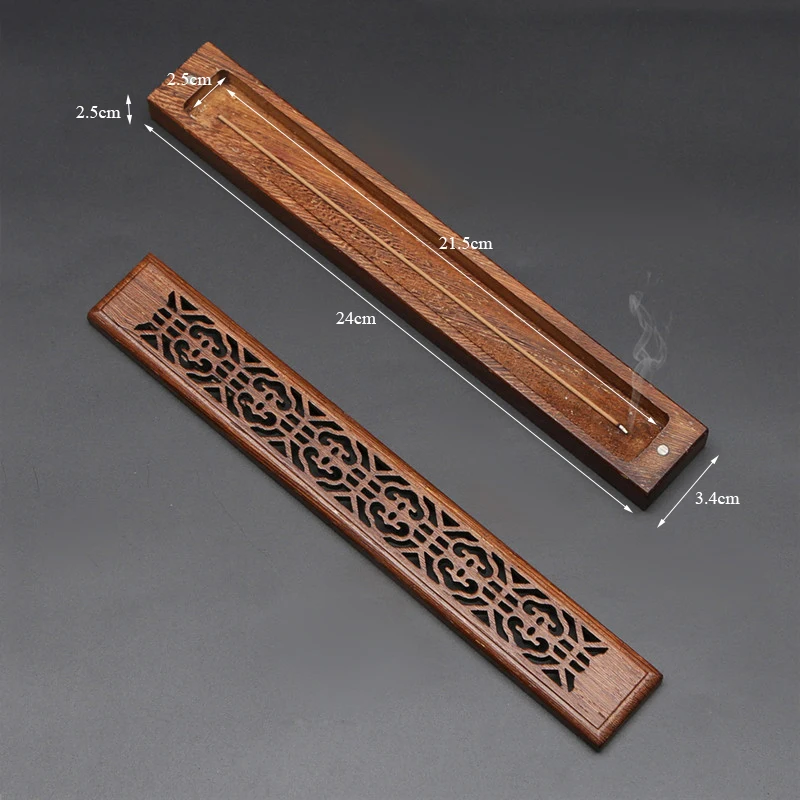 Ретро деревянная курильница ручная резьба выдалбливают Joss держатель для ароматических палочек коробочка с ароматическими палочками лежа курильница домашний декор