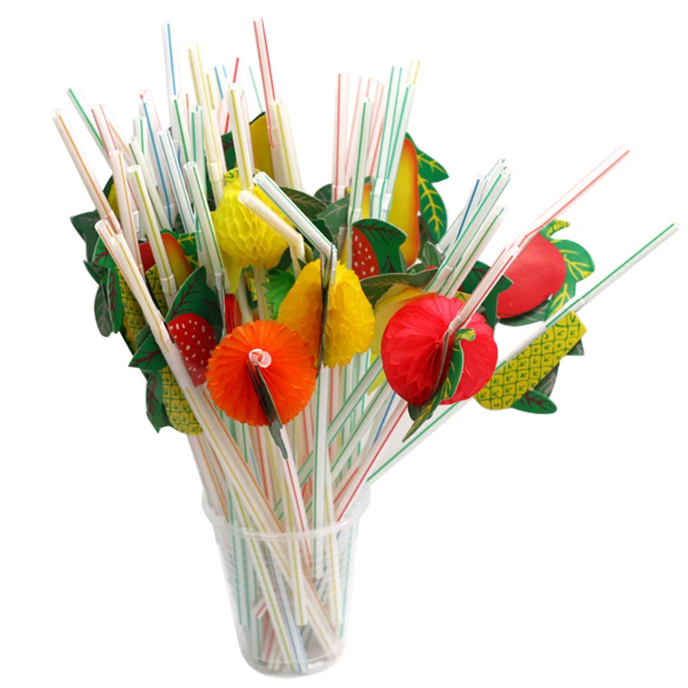 

Disposable Plastic Straw Bendable Fruit Straw/Modeling Straw/Craft Latte Art Straw