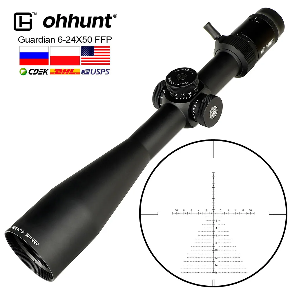 Ohhunt Guardian 624x50 Ffp First Focal Plane Hunting Riflescope Side