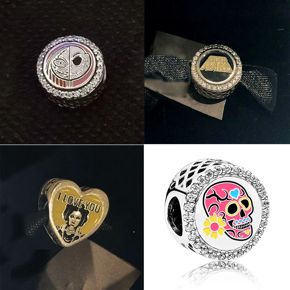 

2019 New Fashion 100% S925 Sterling Silver Disne World Parks Star Wars Galaxy’s Edge I Love You I Know Charm Set
