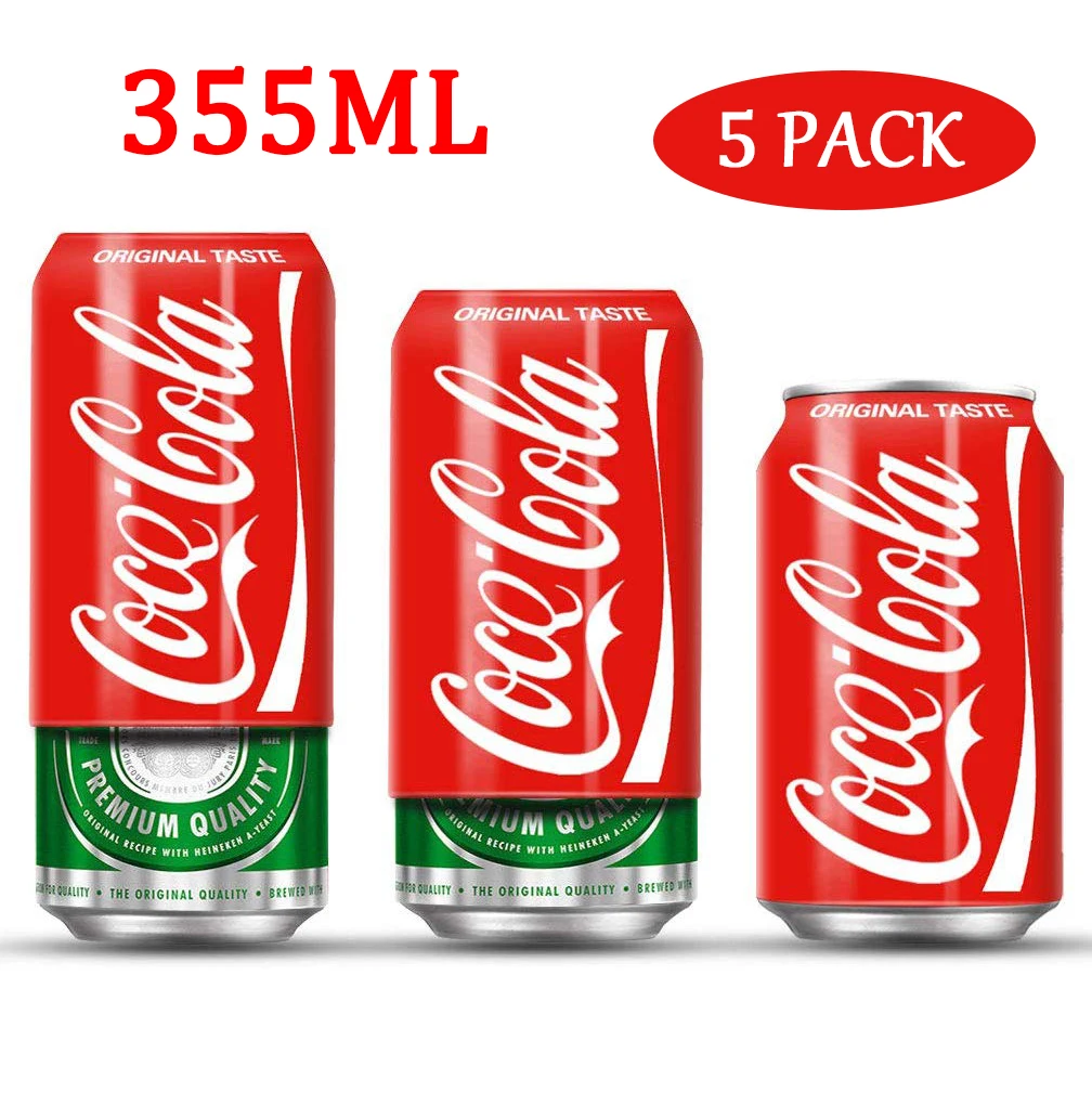 5pcs 355ml Скрытый чехол для пивного пива Cola, крышка для пивной бутылки, чехол, держатель для бутылки, Термосумка для кемпинга, путешествий, пеших прогулок, Новинка - Цвет: 5pcs 355ml