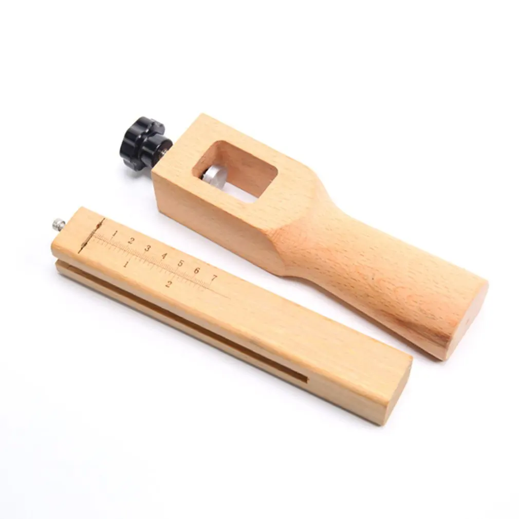 

Adjustable Thickness Leather Strap Cutter Leather Craft Strip Belt DIY Hand Cutting Wooden Strip Cutter Tools