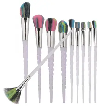 

10Pcs Portable Multi-Function Eyebrow Eyeshadow Cosmetics Makeup Brush Set Loose Powder Brushes b