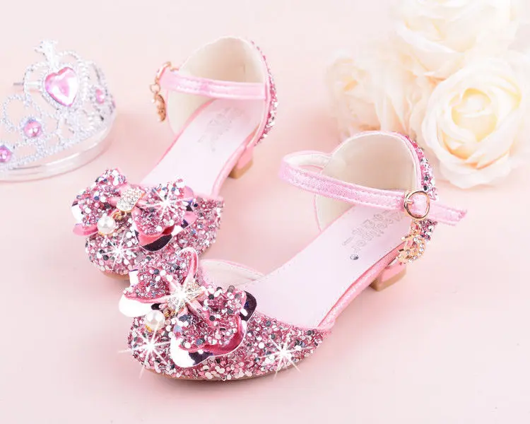 Hot Sale Autumn Girls Leather Shoes Girl Party Kids Girl Dance Princess Shoes Flower Children Wedding
