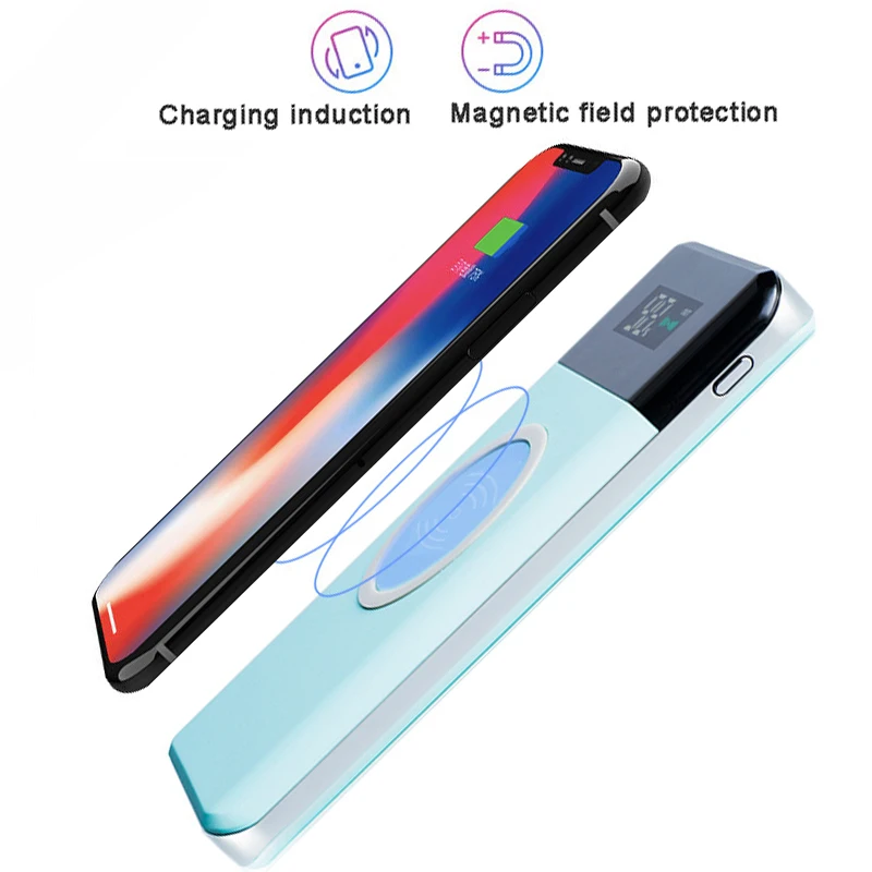

Wireless Charger Power Bank Find X PD+QC3.0 Fast Charging USB Powerbank External Battery Pack for Xiaomi IPhone Samsung Oppo