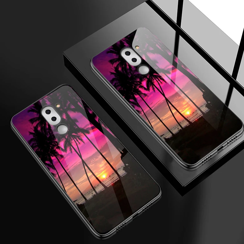 H117 Для Huawei Honor 6X 7X 7C 7A 8A 8X9 облегченное закаленное стекло Крышка для Y6 Y9 Y7 премьер-профессионал Magic2 модные жесткие чехлы для телефона - Цвет: H117