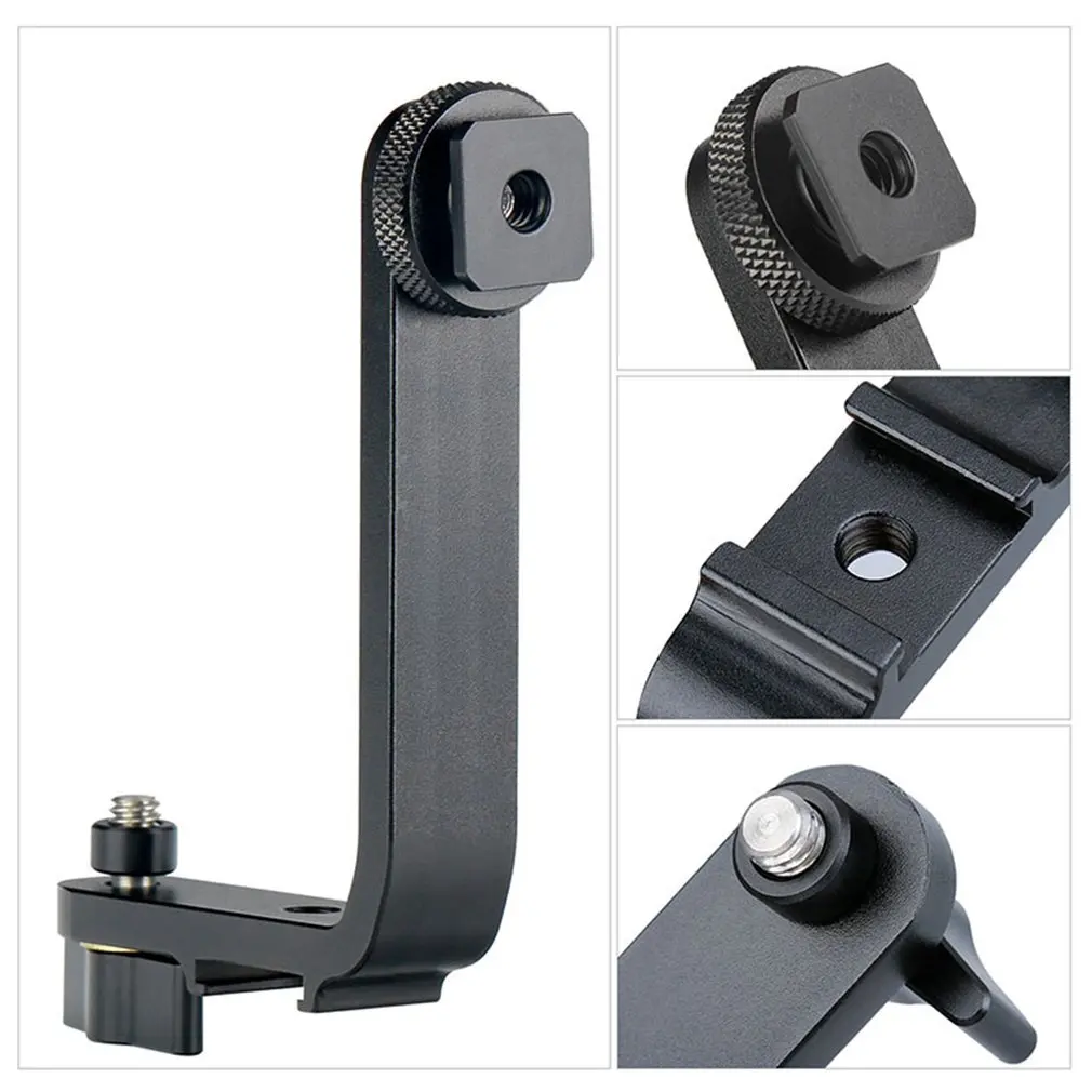 Микрофонная стойка L кронштейн ручка для камеры для монитора Gimbal светодиодный видео светильник крепление для микрофона с 2 холодными башмаками для DSLR камеры