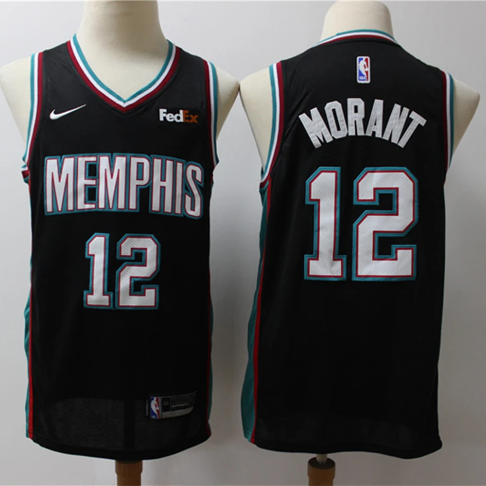 Мужская баскетбольная майка NBA Memphis Grizzlies #12 Ja Morant Оригинальная футболка Swingman с