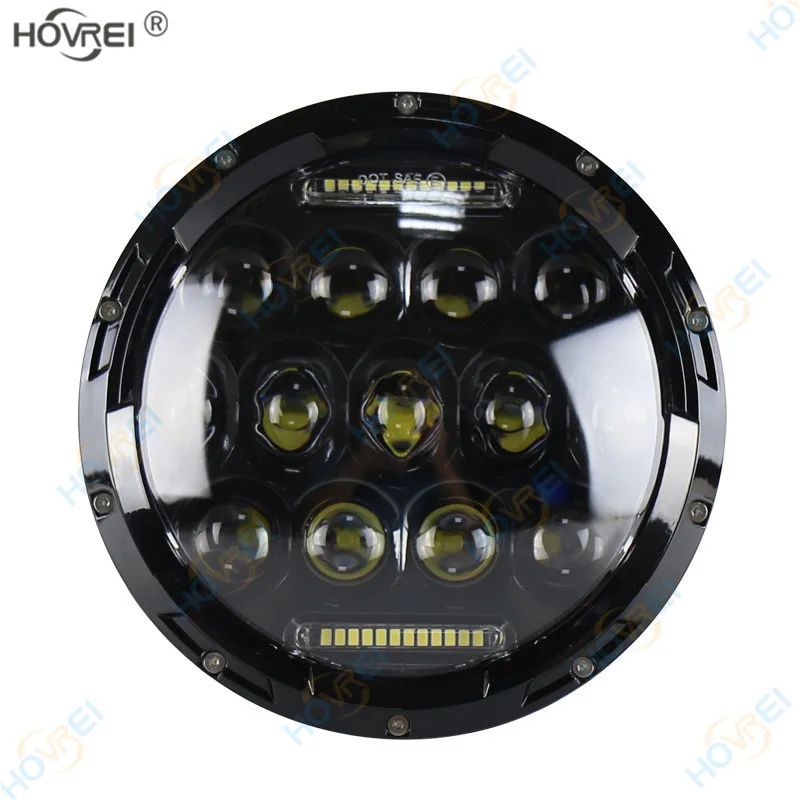 7 дюймов Круглая автомобильная светодиодная фара мотоцикл Hi-Low Beam angel кольцевая фара ходовые огни для Jeep Wrangler Lada Niva Off Road