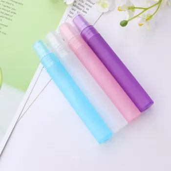 

12PCS 10ml Empty Spray Bottle Plastic Perfume Refillable Bottles Portable Liquid Sample Bottle with Cap for Travel Home (Clear/B