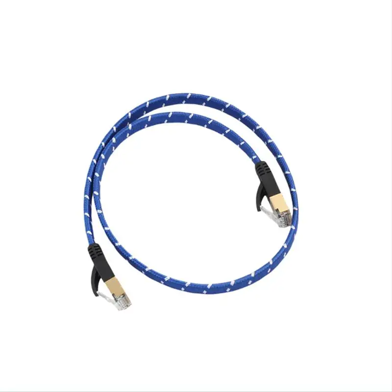 

Premium 10 Gigabit Cat 7 Ethernet Cable Nylon Braided RJ45 Connectors for LAN Network Modem Router PC Printers Switch Box ADSL