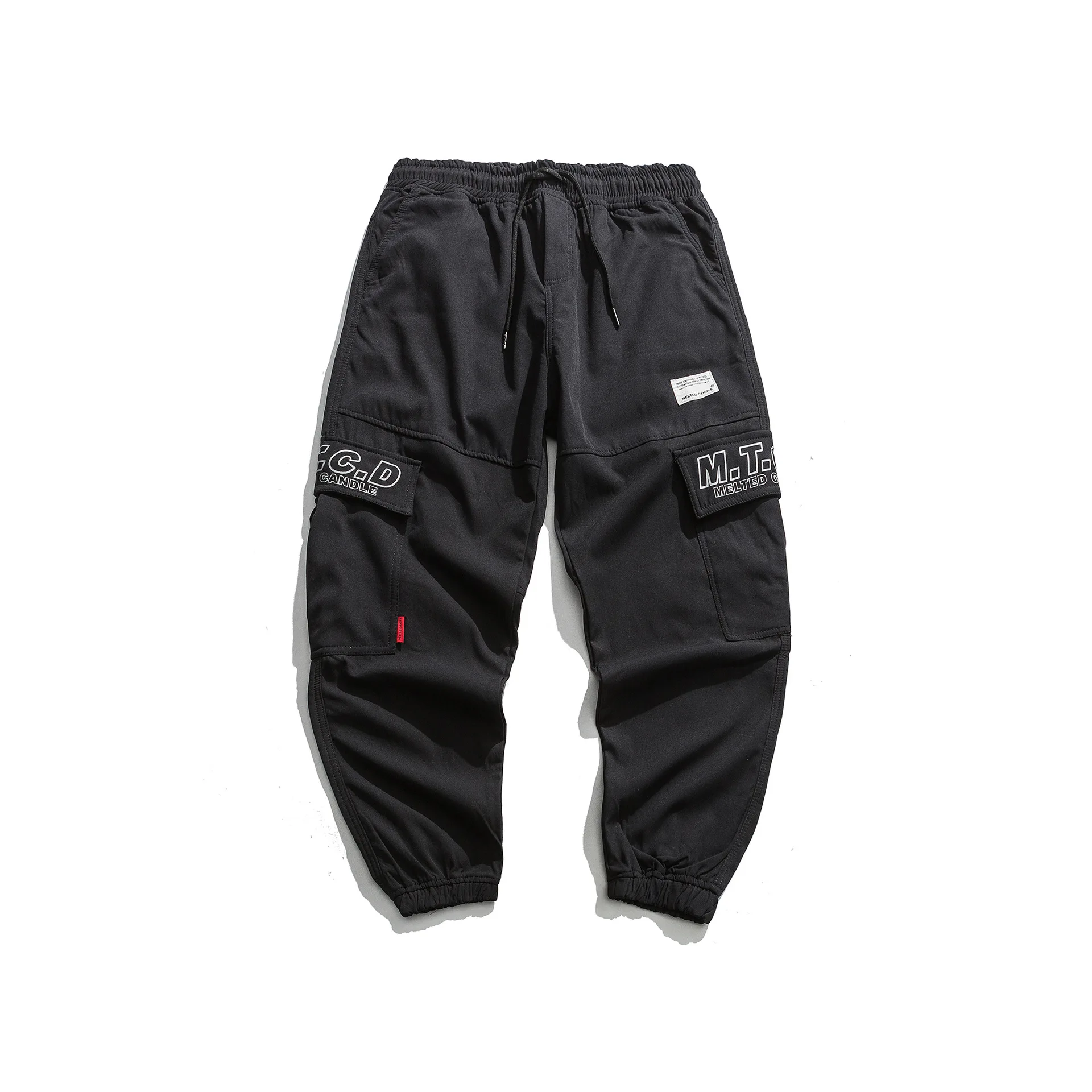 

City Where the Product Winter New Style Contrast Color Pocket Printed Complex Velvet Ankle Banded Pants Multi-pockets Popular Br