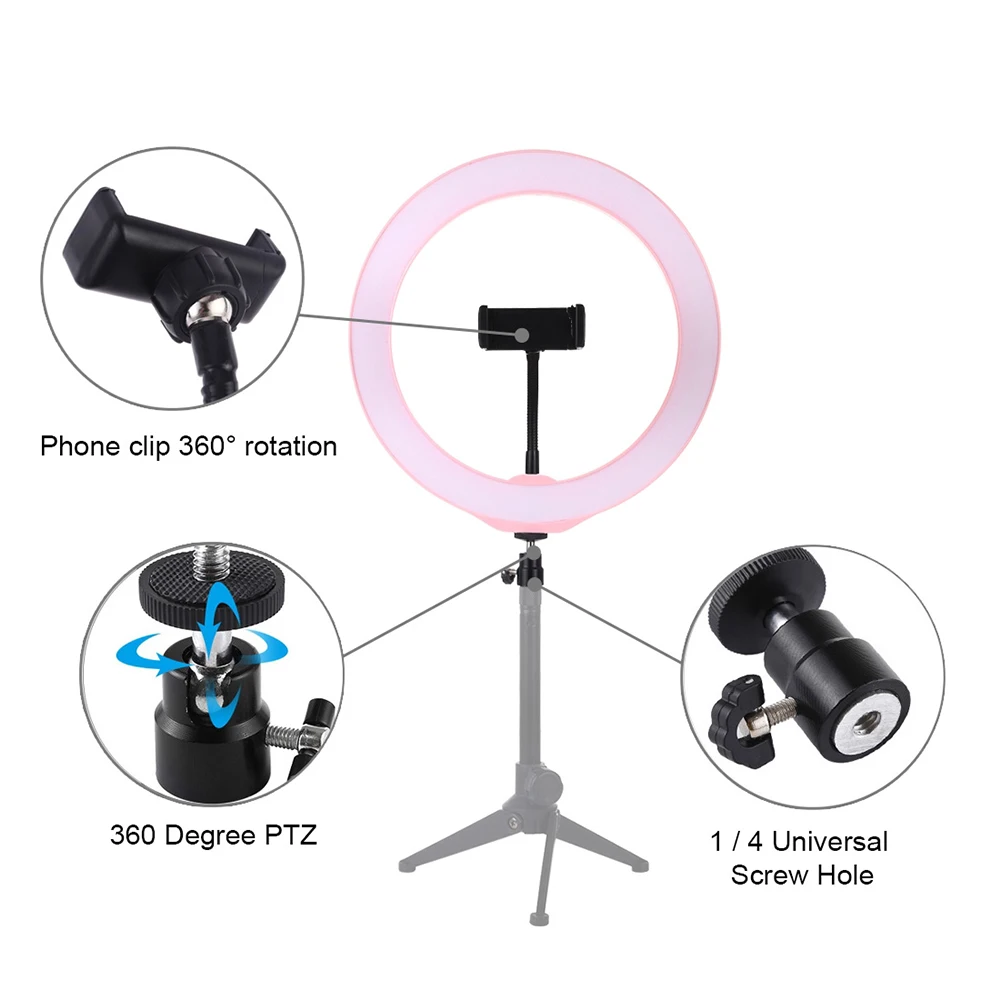 Photography 6.2inch Dimmable LED Ring Light 3 Lighting Modes Brightness Studio Light for Live Streaming Selfie Video Shooting