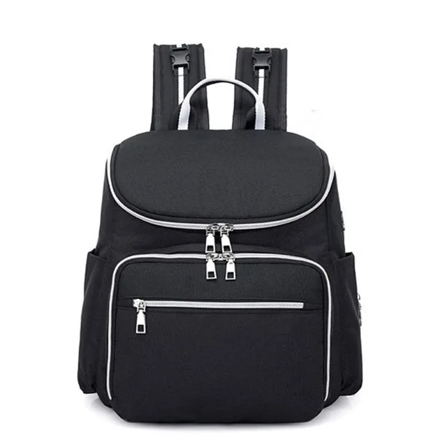 USB сумка для коляски, рюкзак bolsa maternidade, сумки для детских подгузников, сумка-Органайзер для мам и мам - Цвет: Black