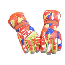 Детский Зимний Теплый для катания на лыжах перчатки для мальчиков/девочек спортивные водонепроницаемый ветрозащитный защита от снега варежки удлиненные, на руки лыжные перчатки