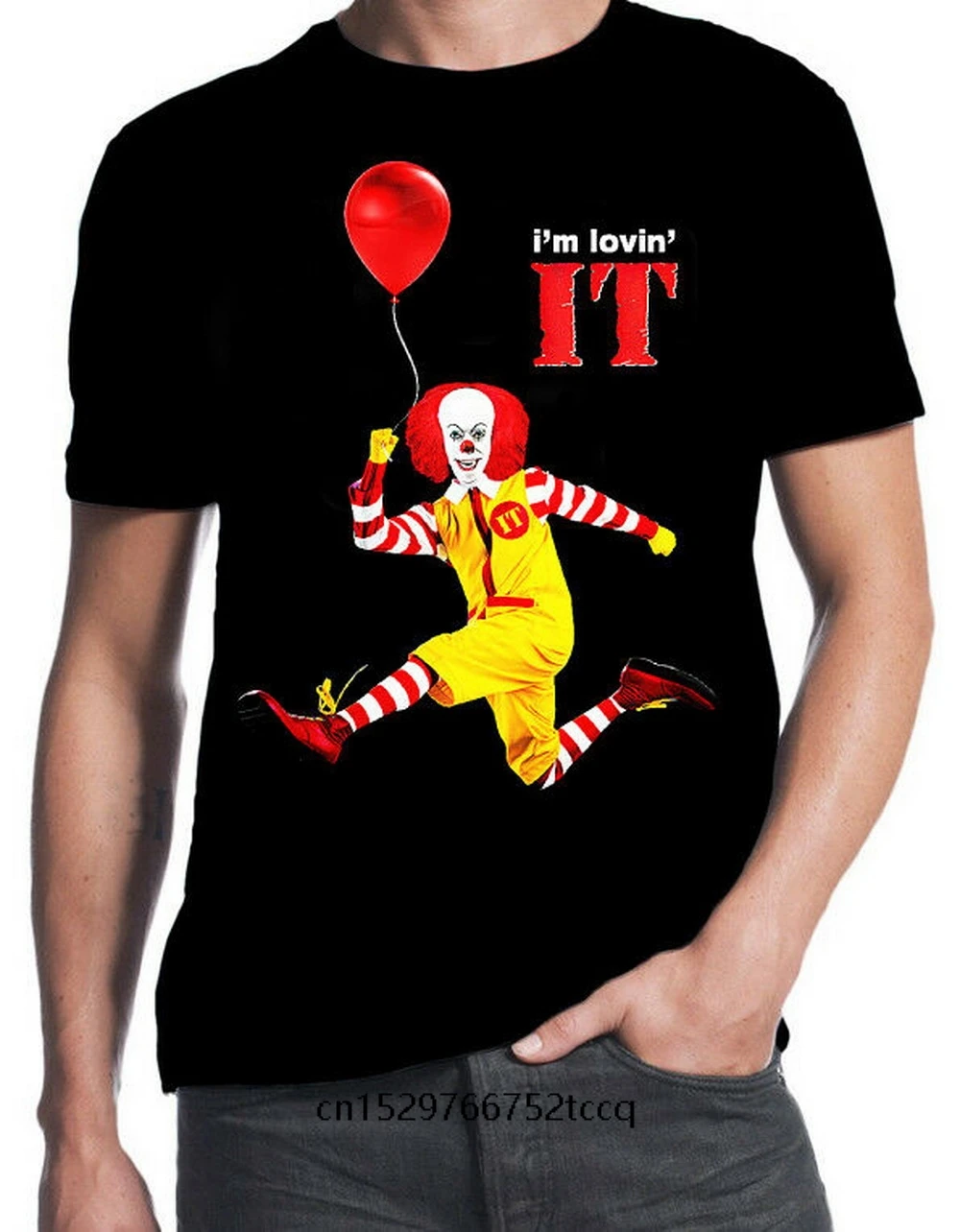 Спортивная Мужская футболка It Pennywise клоун из фильма ужасы влюбленная карикатура