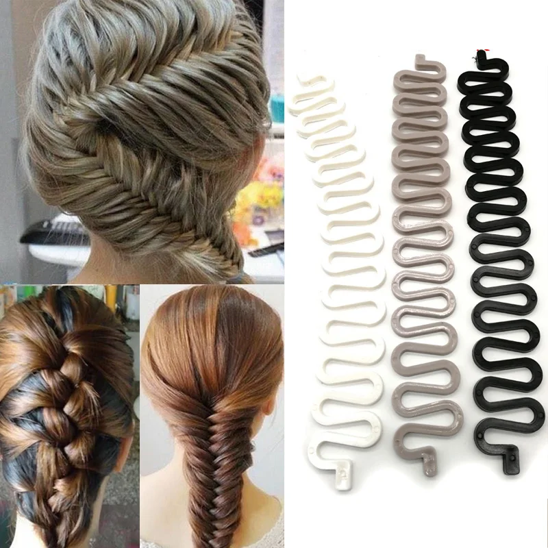 1PCS Charming French Style Women Girls DIY Hair Braiding Tool Roller Hook With Magic Twist Styling Bun Maker Plait Tools | Красота и