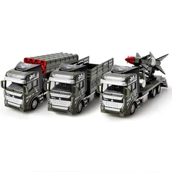 

Military Engineering Van Toys 1:48 Alloy Rocket Carrier/Missile Carrier Vehicle Car Model Pull Back Car Toy for Gift Collection