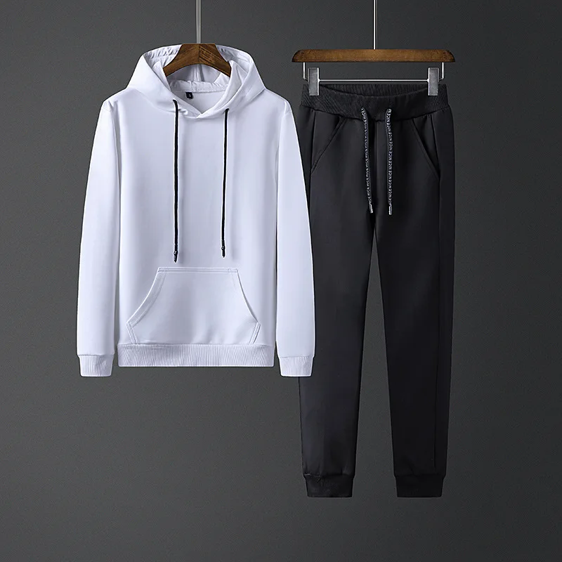

2018 Autumn New Style MEN'S Sport Suit Spring Pullover Casual Hooded Jogging Suits Hoodie Suit