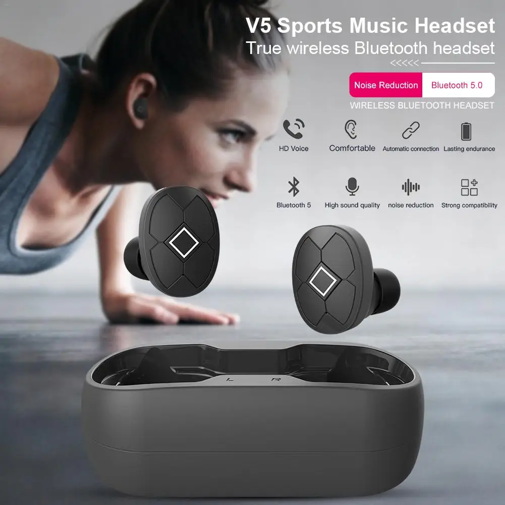 TWS наушники V5 с поддержкой Bluetooth 5 0 Hi Fi HD AAA|Наушники и гарнитуры| |