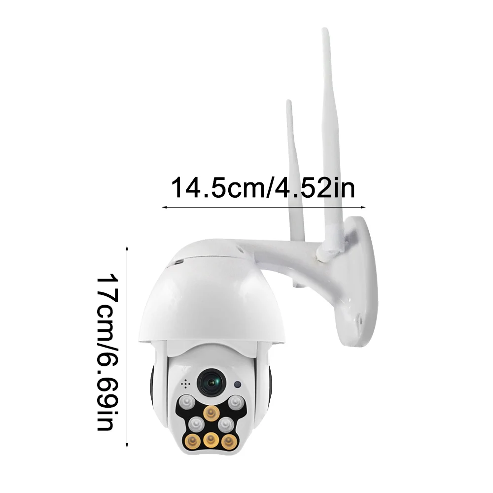 Ip-камера Wifi 1080P высокоскоростная Wifi камера 8 Светодиодный светильник 2-Way Talk Pan Tilt наружная Водонепроницаемая камера наблюдения