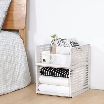 

Drawer Type Closet Storage Rack Plastic Foldable Wardrobe Partition Shelf