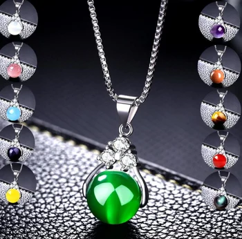

On sale !!!! Gem necklace 13 colors natural stones with snake chain wholsale mixed bulk price 50/100/200/500 pcs