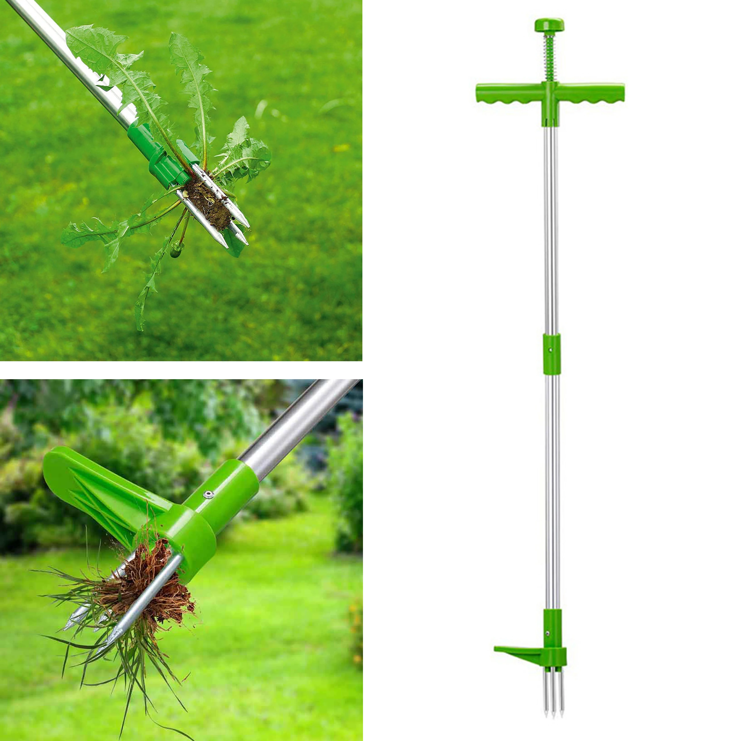 Root Remover Tool Outdoor Claw Weed Killer Portable Manual Garden Lawn Long Handled Aluminum Lightweight Stand Up Weed Puller for root remover tool