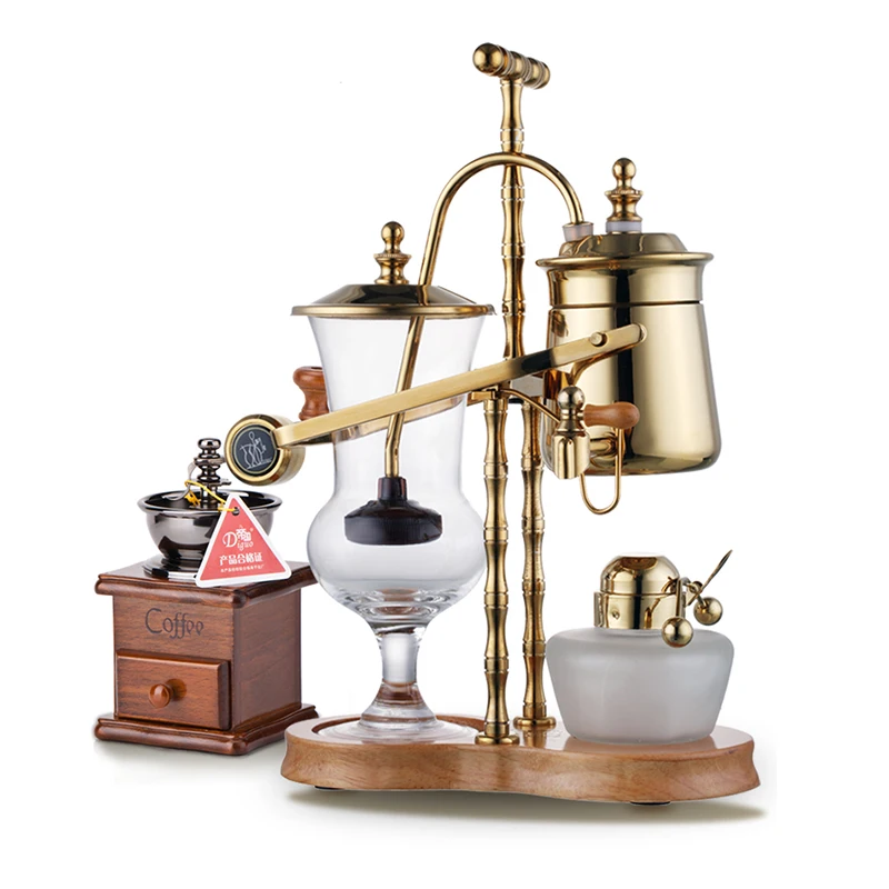 

Royal Belgian Coffee Pot Alcohol Light Siphon Coffee Machine Home Gift Set Royal Nobles Filter Cloth Filter Removable Water Tank