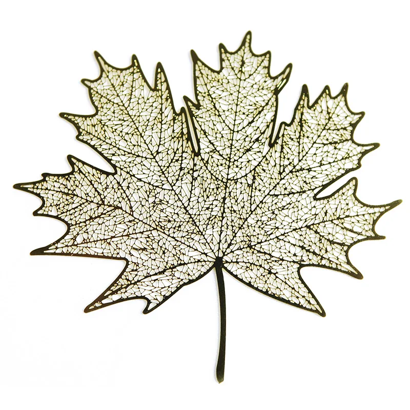 Creative Retro Golden Hollow Sycamore Leaves Design Metal Bookmark for Books School Students Vintage Bookmarks Beautiful Gifts|Закладки