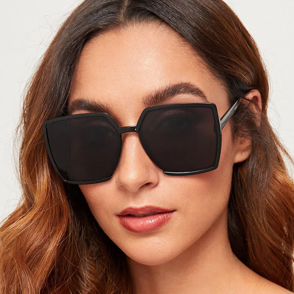 

Vintage Oversize Square Sunglasses Women Luxury Brand Big Frame Women Sun Glasses Black Fashion Gradient Female Glasses Oculos